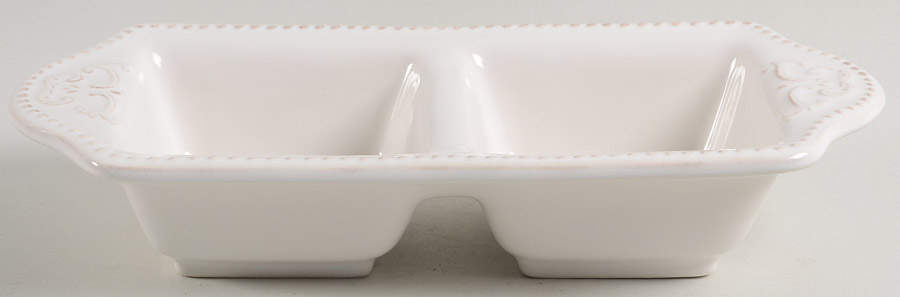 Pearl Rectangular Divided Vegetable Bowl by Sur La Table-1