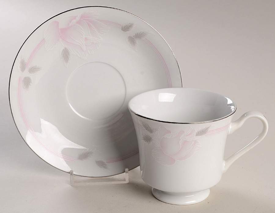 SIV13 Footed Cup & Saucer Set by Silverie-1