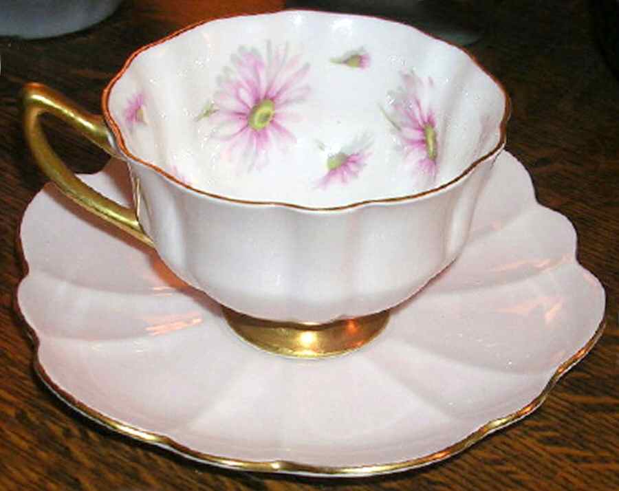 13962 Footed Cup & Saucer Set by Shelley-1