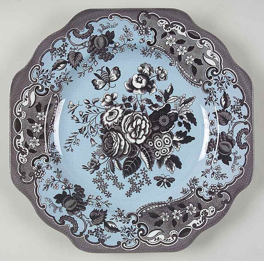 Blue Room Garden Collection (Mixed Colors) 9" Square Fancy Plate by Spode-1