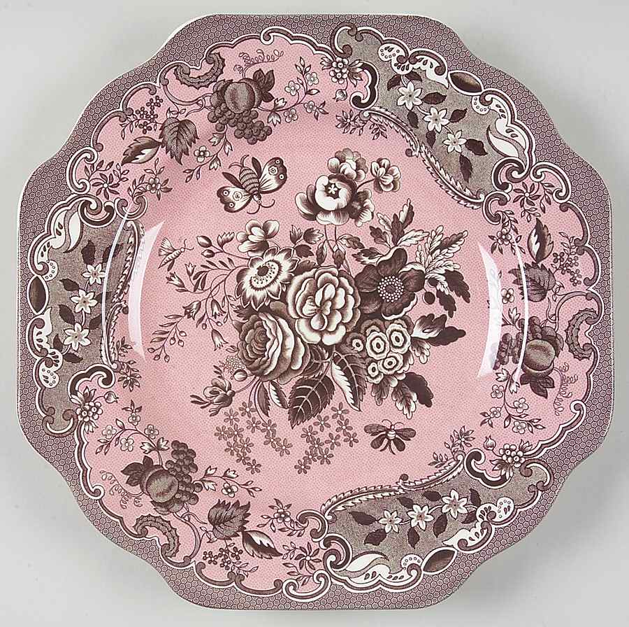 Blue Room Garden Collection (Mixed Colors) 9" Square Fancy Plate by Spode-1