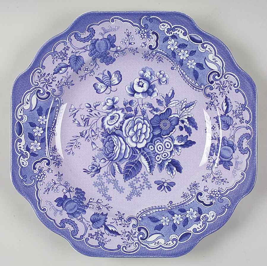 Blue Room Garden Collection (Mixed Colors) 9" Square Fancy Plate by Spode-1
