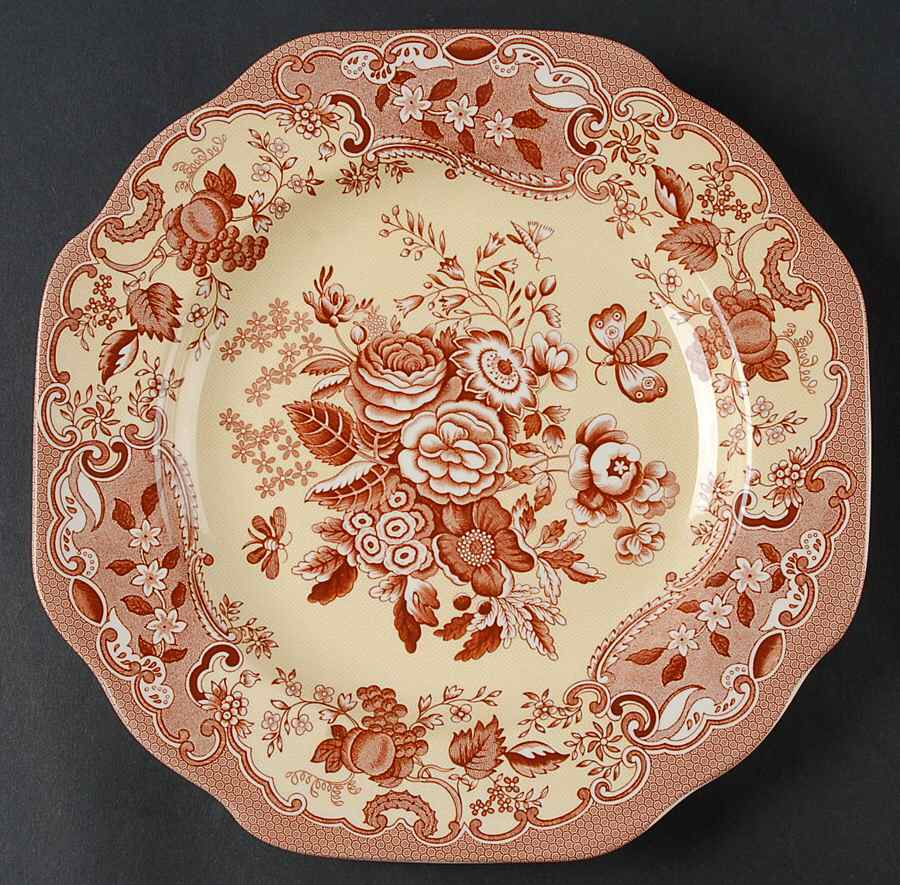 Blue Room Garden Collection (Mixed Colors) 9" Square Fancy Plate by Spode-1