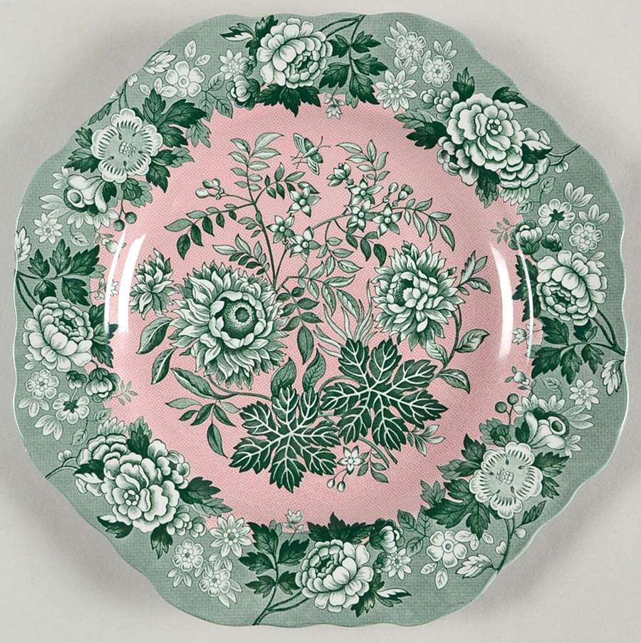 Blue Room Garden Collection (Mixed Colors) 9" Square Fancy Plate by Spode-1
