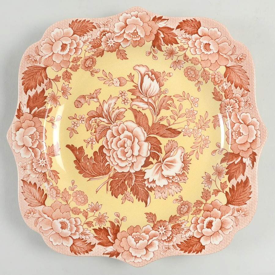 Blue Room Garden Collection (Mixed Colors) 9" Square Fancy Plate by Spode-1