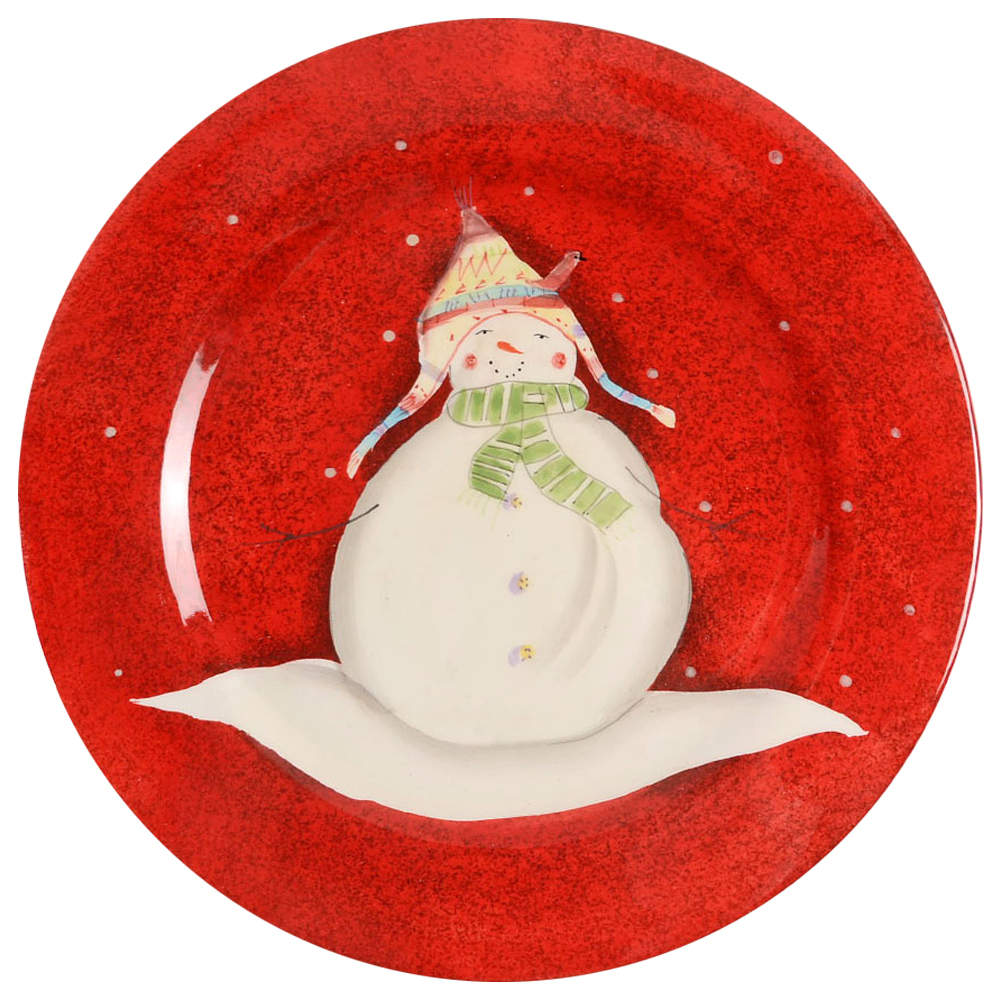 Snowmates Red Dinner Plate by Sakura-1