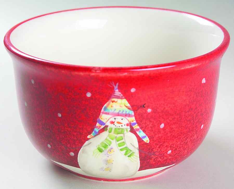 Snowmates Red Soup/Cereal Bowl by Sakura-1