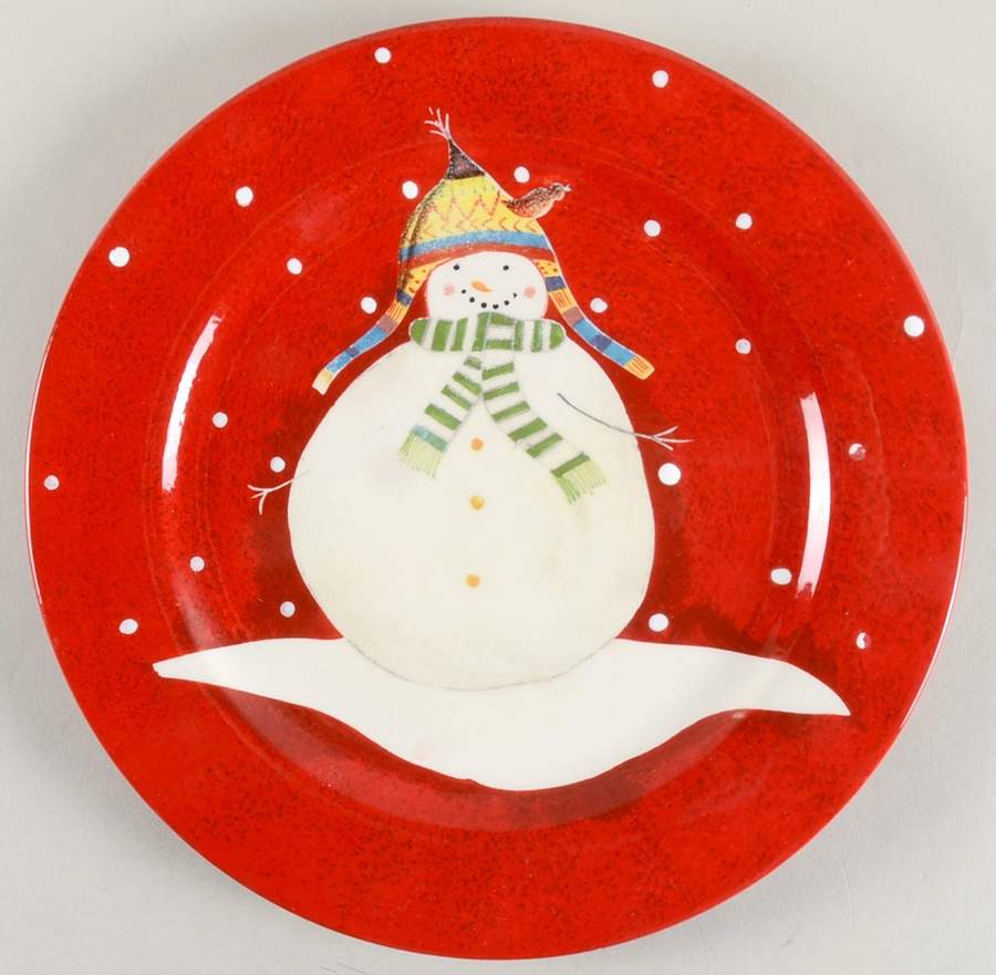 Snowmates Red Dinner Plate by Sakura-1