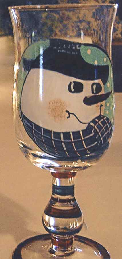 Snowmen Portraits (Hand Painted) 13 Oz Glassware Goblet by Sakura-1