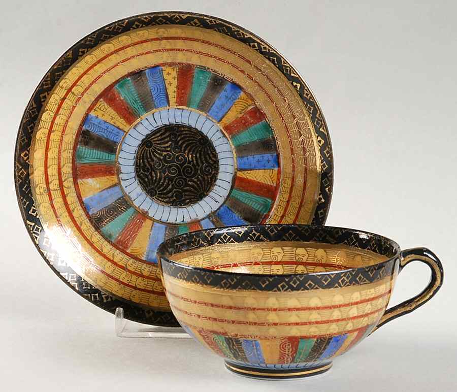SZK1 Flat Cup & Saucer Set by Shimizu Rokunosuko-1