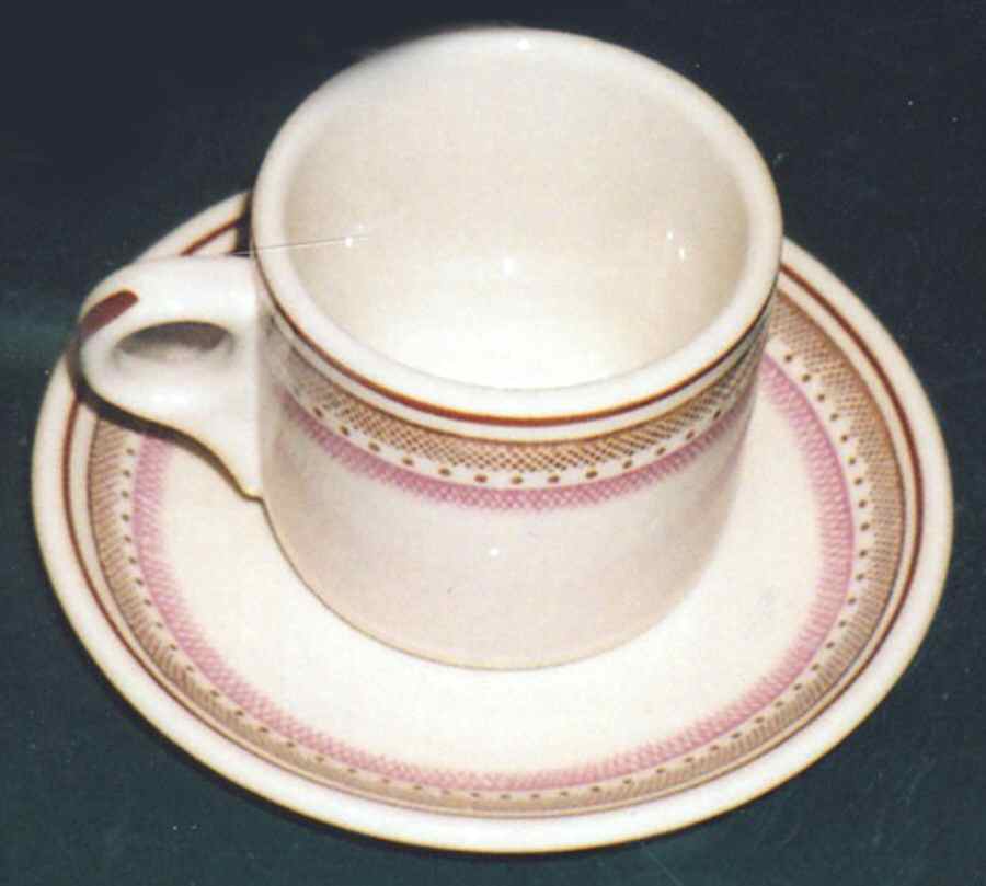 Broadway (Pennsylvania Railroad) Flat Cup & Saucer Set by Scammell-1