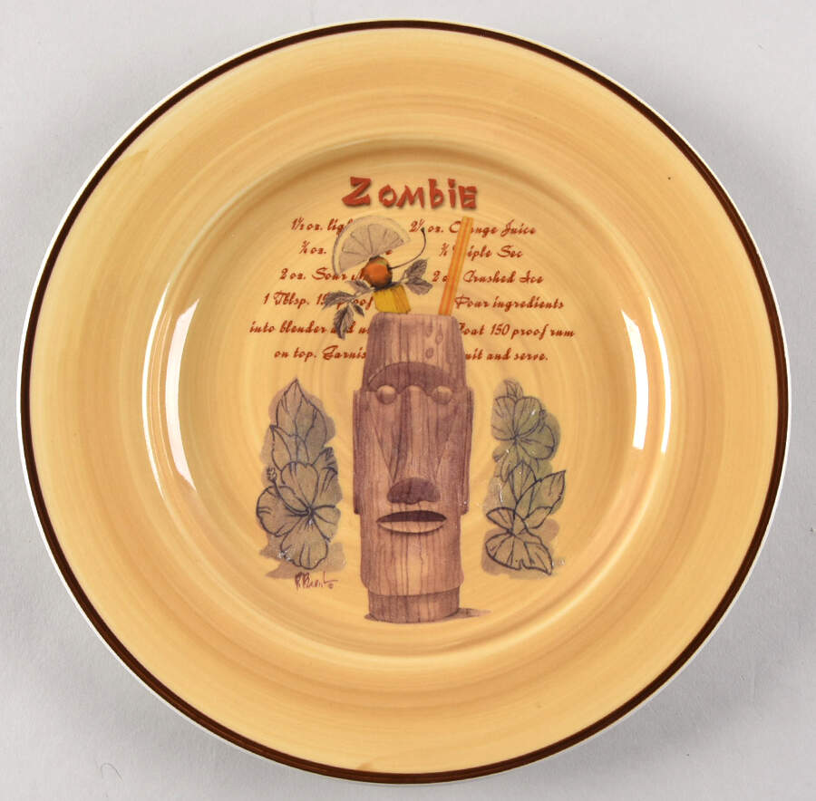 Tiki Salad/Dessert Plate by Sakura-1