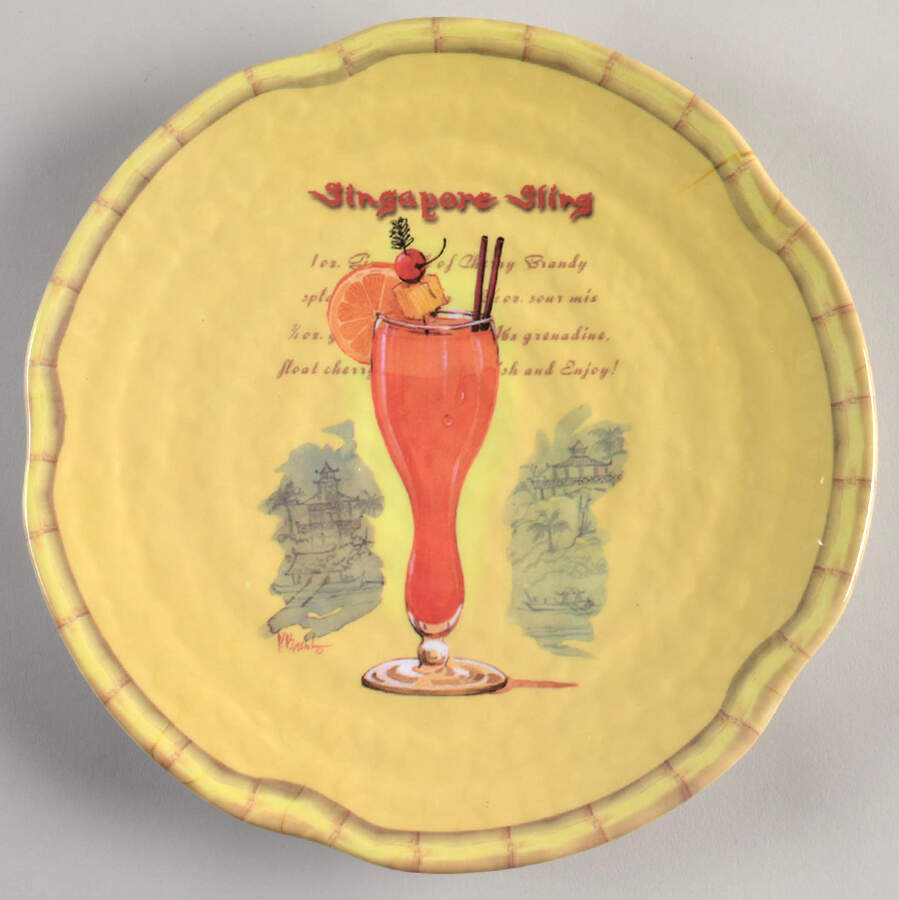 Tiki Melamine Salad/Dessert Plate by Sakura-1