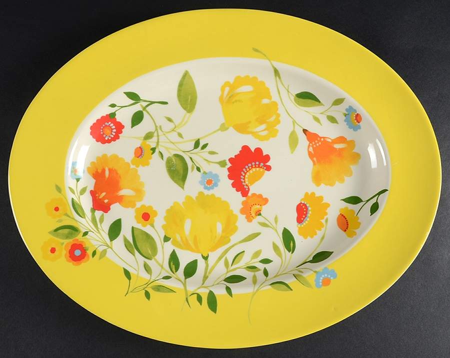 Buttercup Faire 15" Oval Serving Platter by Spode-1