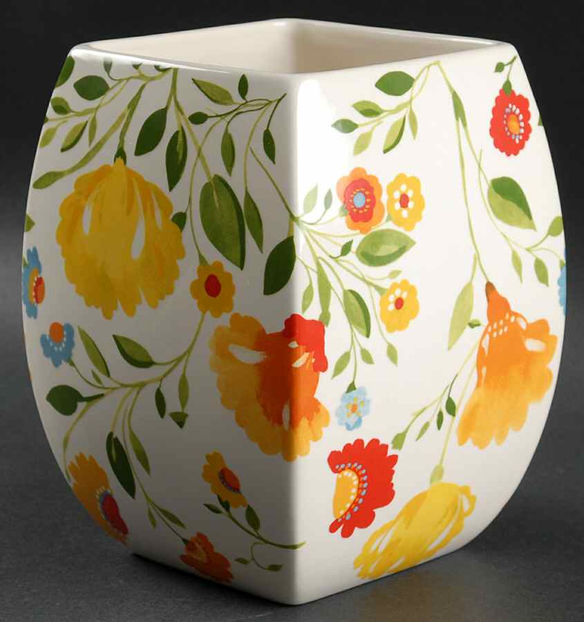 Buttercup Faire 7" Square Vase by Spode-1