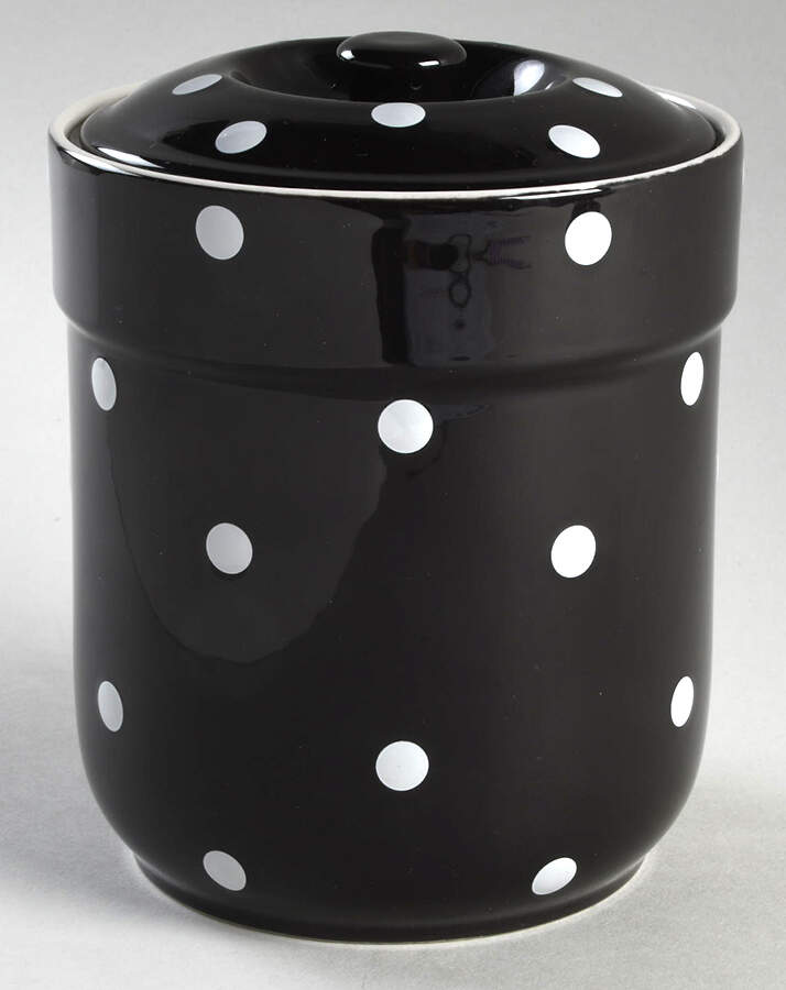 Baking Days Black 5" Storage Jar & Lid by Spode-1
