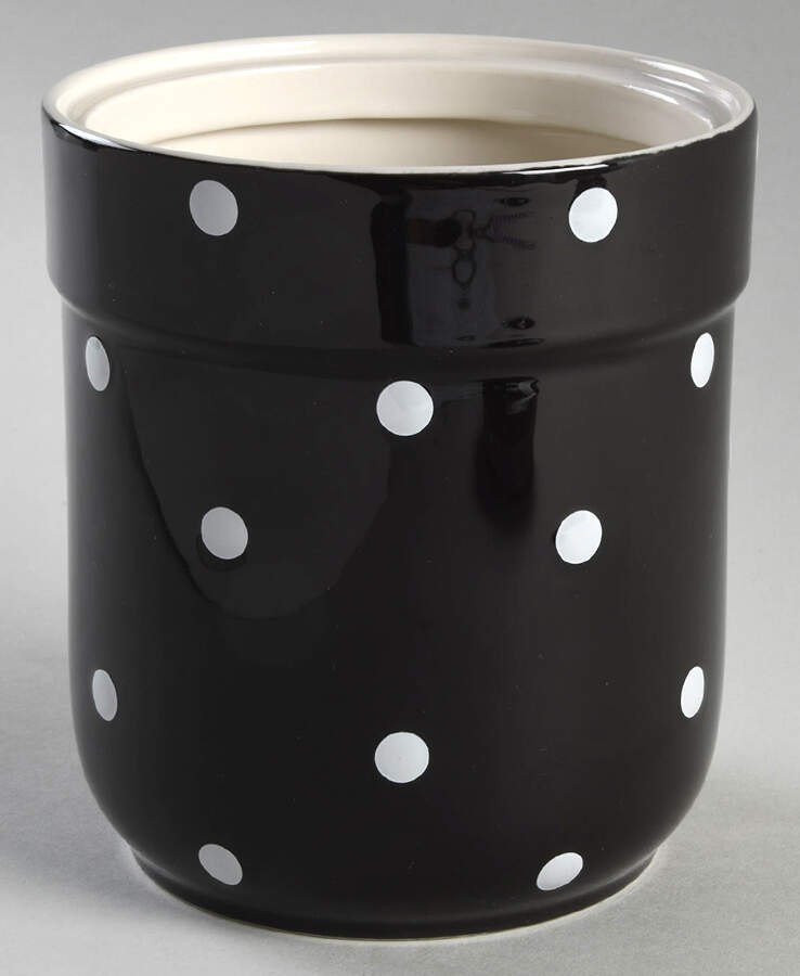 Baking Days Black 5" Storage Jar No Lid by Spode-1