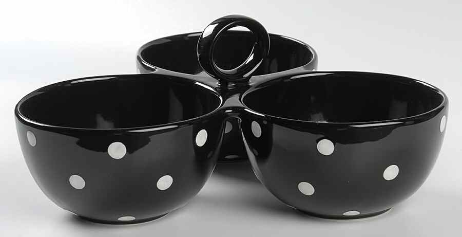 Baking Days Black 3-Part Relish by Spode-1
