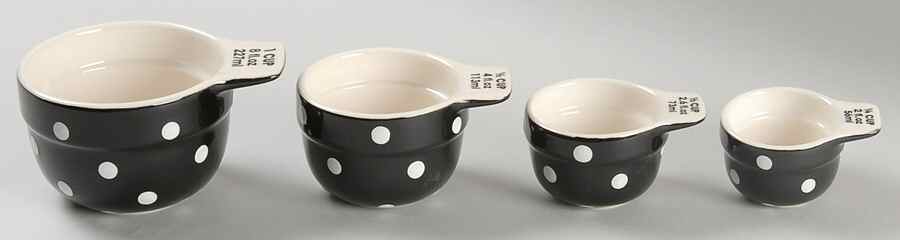 Baking Days Black Measuring Cup Set (1 Cup,1/2 Cup,1/3 Cup,1/4 Cup) by Spode-1