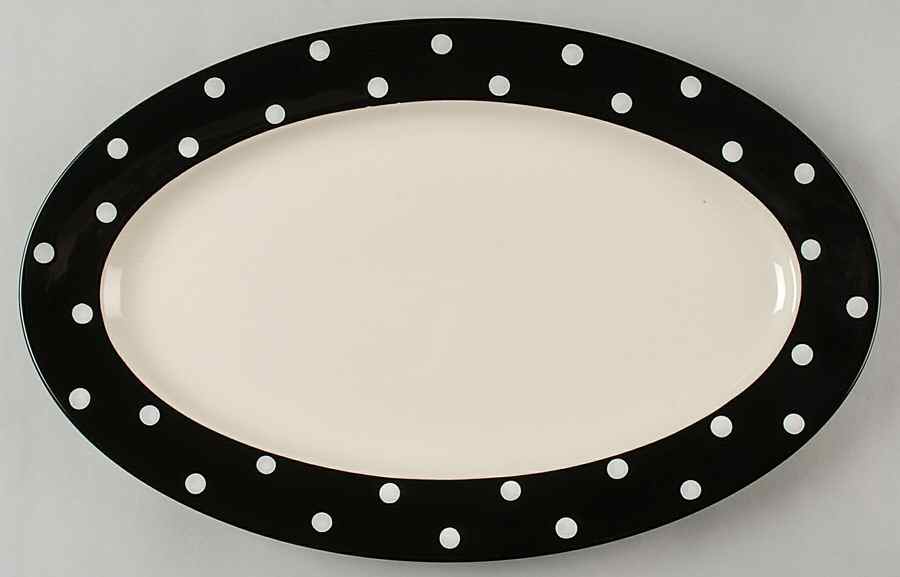 Baking Days Black 17" Oval Serving Platter by Spode-1