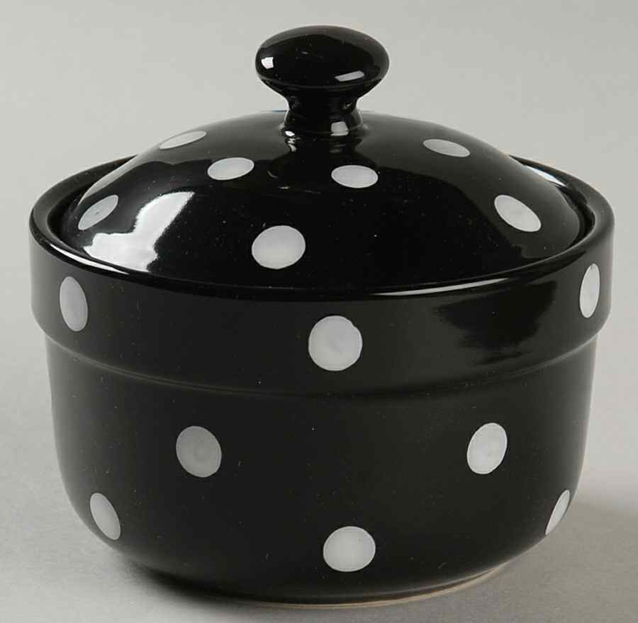 Baking Days Black Miniature Round Covered Casserole by Spode-1