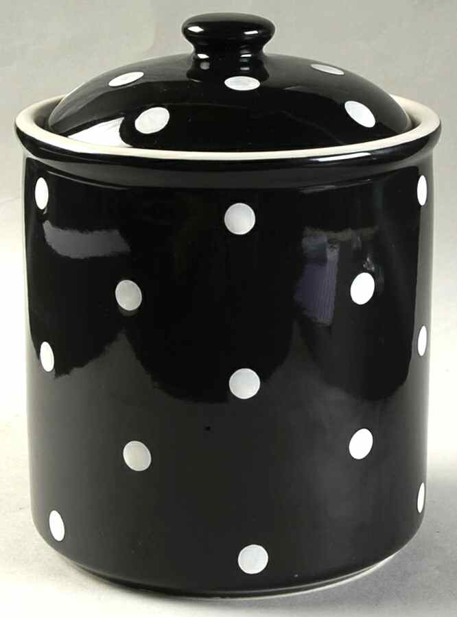 Baking Days Black 5" Storage Jar & Lid by Spode-1