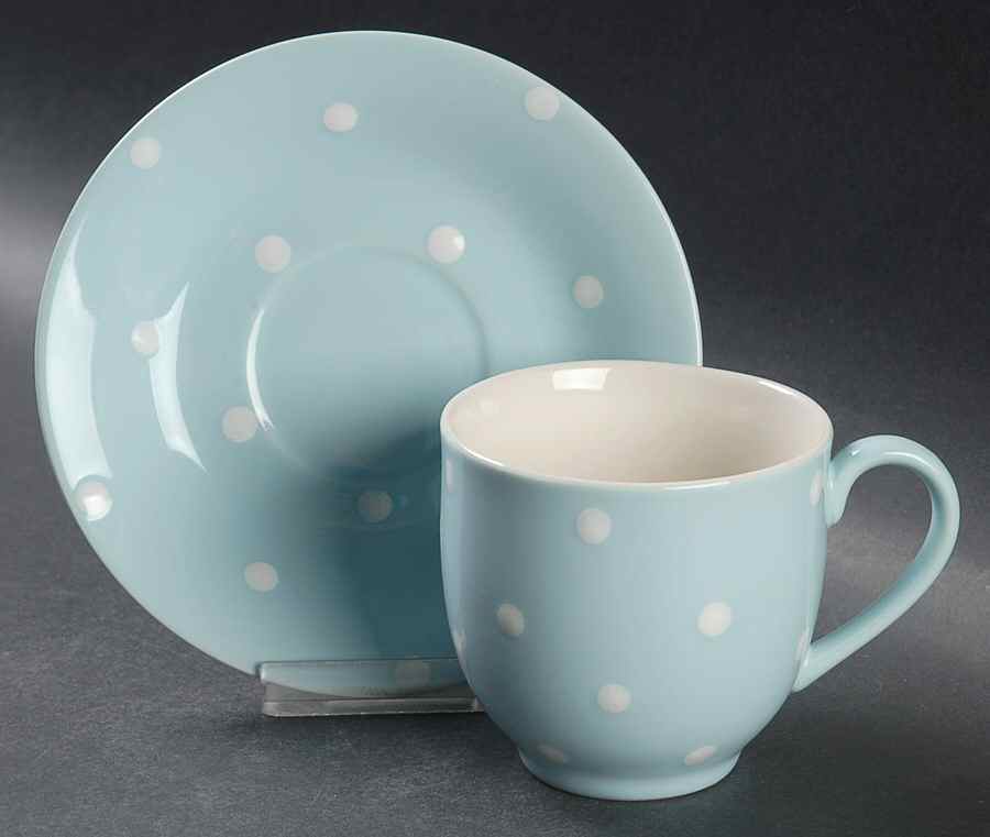 Baking Days Blue Flat Cup & Saucer Set by Spode-1