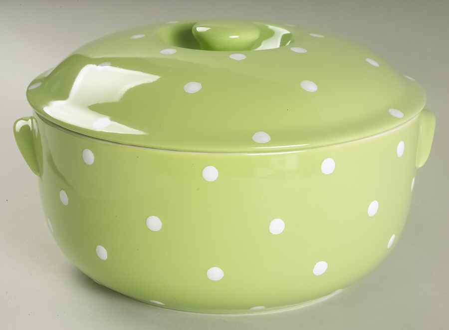 Baking Days Green 2 Qt Round Covered Casserole by Spode-1