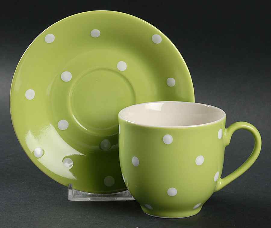 Baking Days Green Flat Cup & Saucer Set by Spode-1