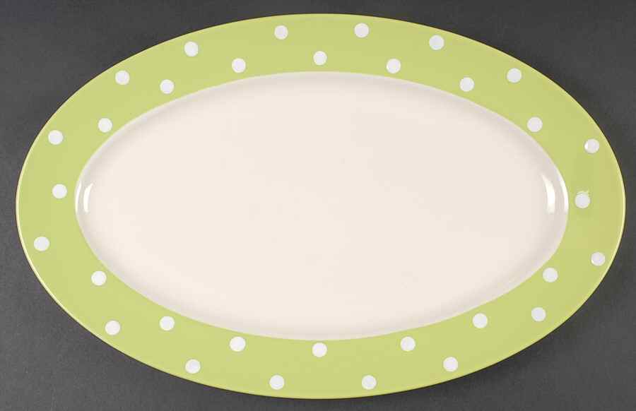 Baking Days Green 17" Oval Serving Platter by Spode-1