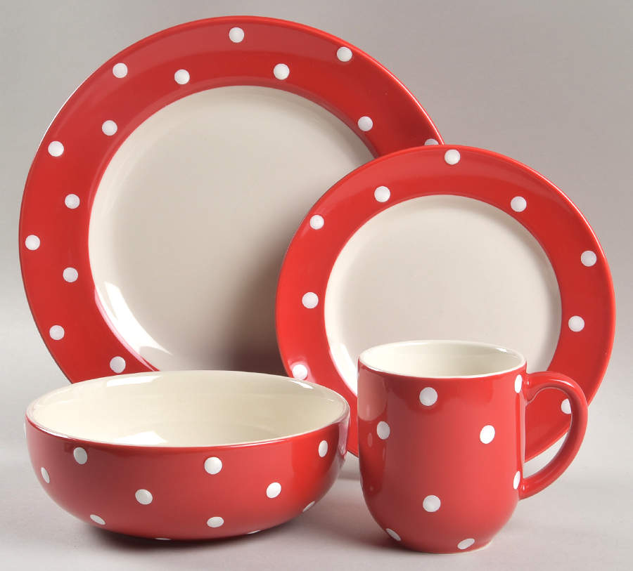 Baking Days Red 4 Piece Place Setting by Spode-1
