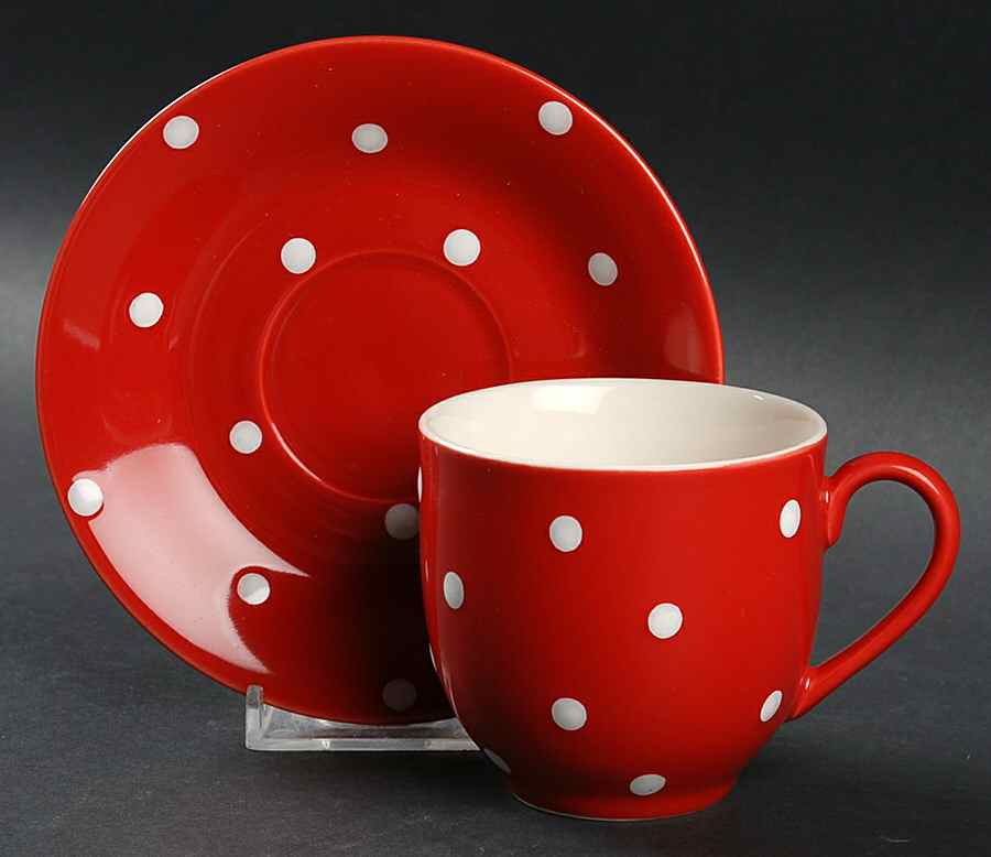 Baking Days Red Flat Cup & Saucer Set by Spode-1