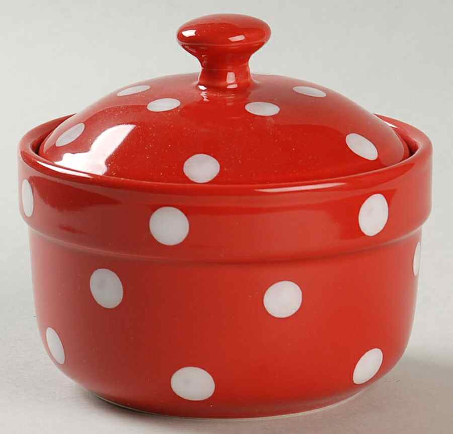 Baking Days Red Miniature Round Covered Casserole by Spode-1