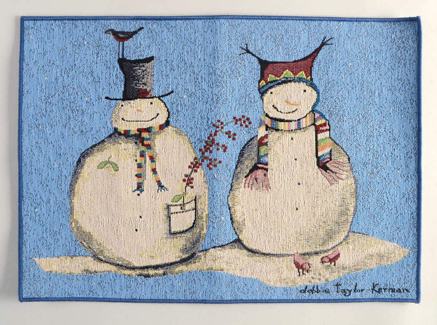 Snowmates Blue Cloth Placemat by Sakura-1