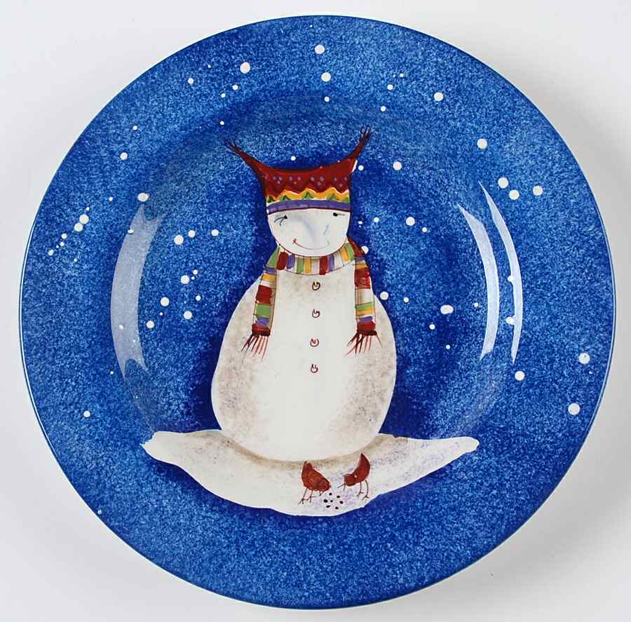 Snowmates Blue Salad Plate by Sakura-1