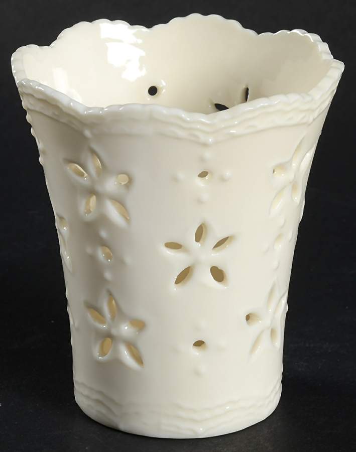 Cream Lace 3" Tea Light Candleholder by Skye Mcghie-1
