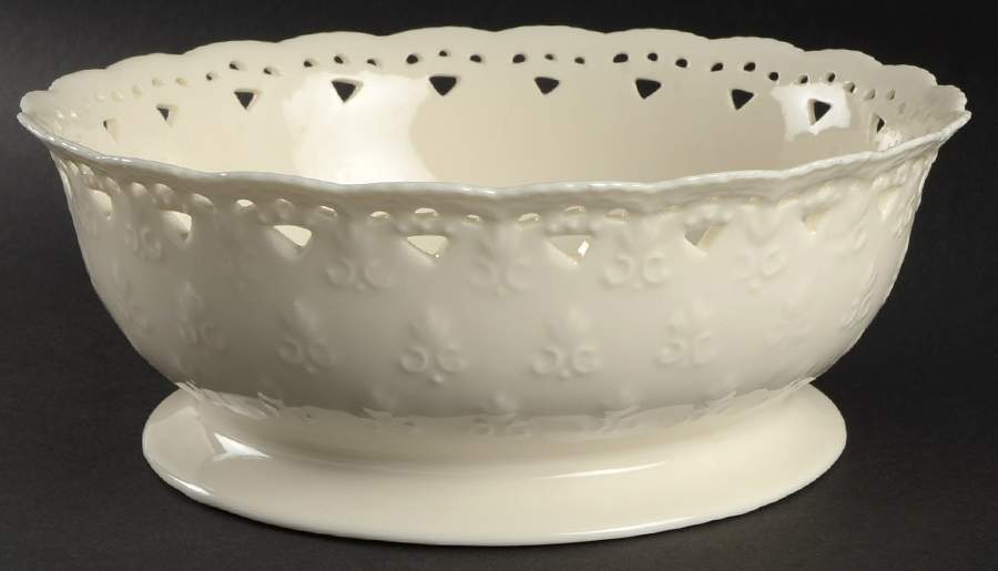 Cream Lace 10" Round Vegetable Bowl by Skye Mcghie-1