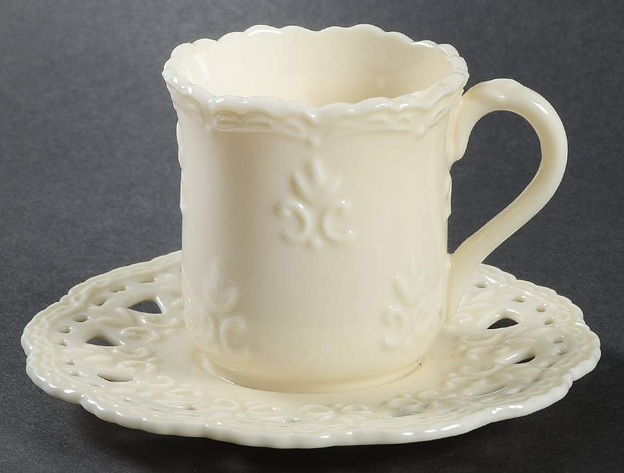 Cream Lace Tea Light Candleholder by Skye Mcghie-1