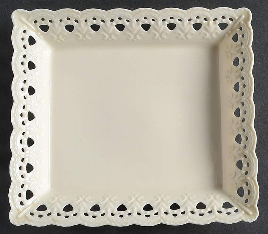 Cream Lace 9" Rectangular Tray by Skye Mcghie-1