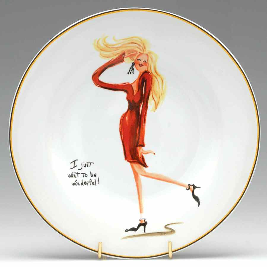 Glamour Girls Salad/Dessert Plate by Sakura-1