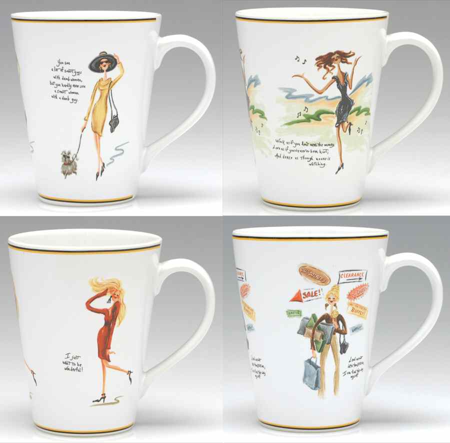 Glamour Girls Mug - Set of 4 by Sakura-1