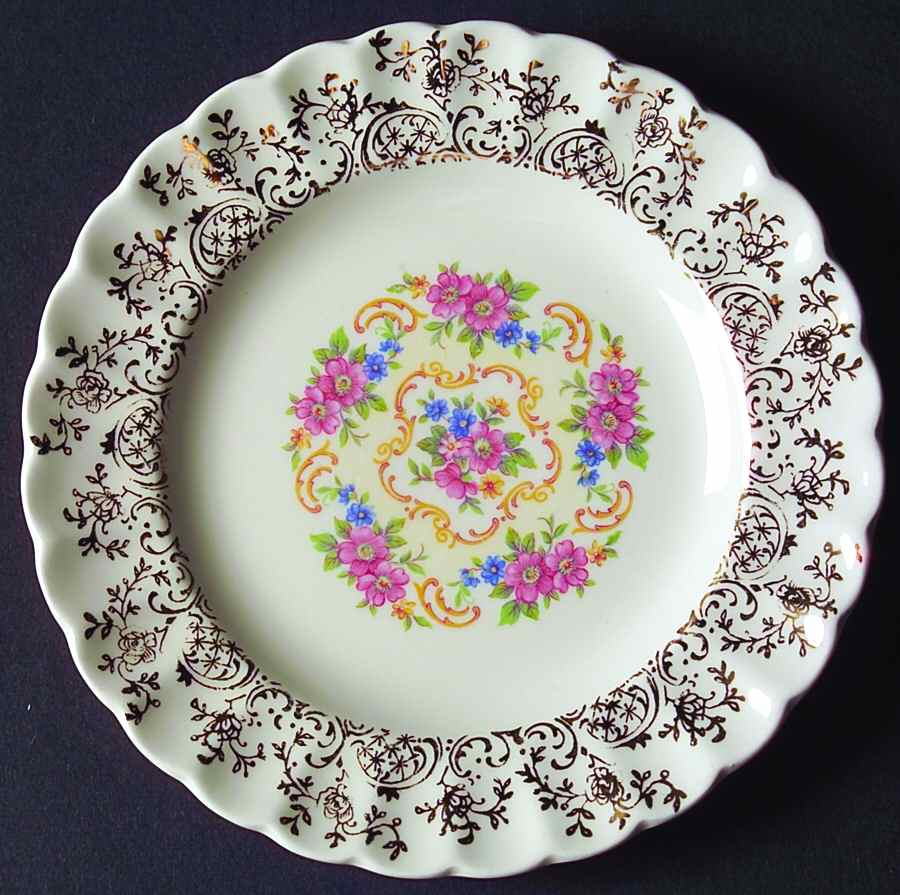 Rose Bower (Scalloped) Bread & Butter Plate by Sebring Pottery-1