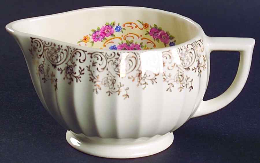 Rose Bower (Scalloped) Creamer by Sebring Pottery-1