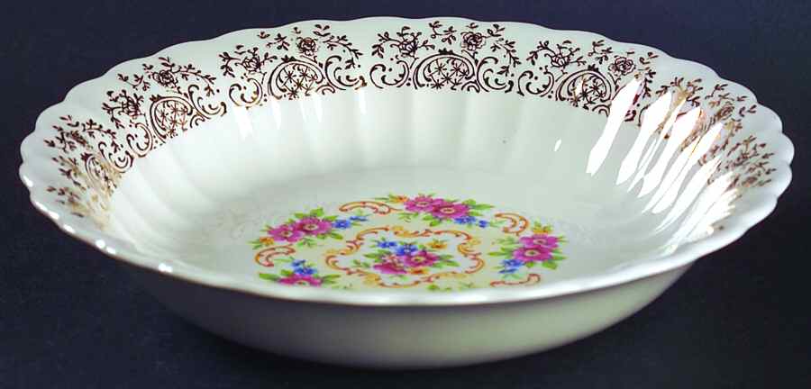 Rose Bower (Scalloped) Coupe Soup Bowl by Sebring Pottery-1