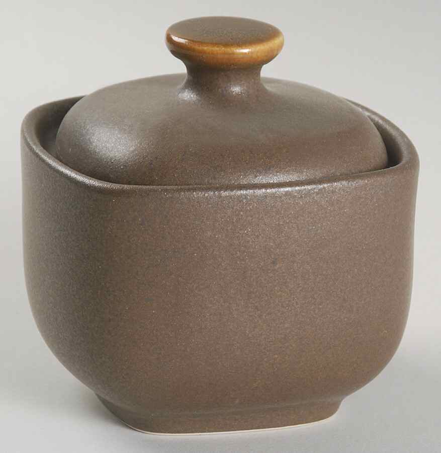 Plaza Brown Sugar Bowl & Lid by Sango-1