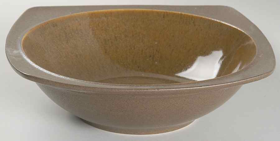 Plaza Brown 10" Square Vegetable Bowl by Sango-1