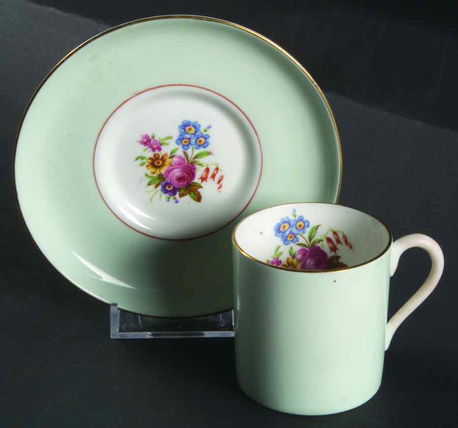 SP511 Flat Demitasse Cup & Saucer Set by Spode-1