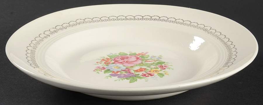 Corsage Rim Soup Bowl by Salem-1
