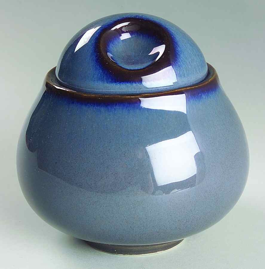 Visions Eggplant Sugar Bowl & Lid by Sango-1