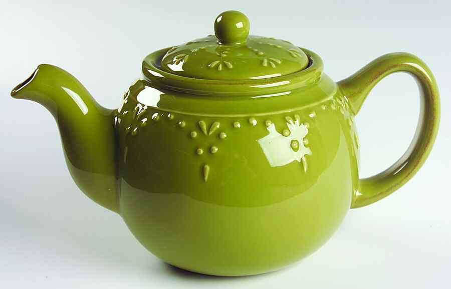 Now and Then Olive Teapot & Lid by Signature-1